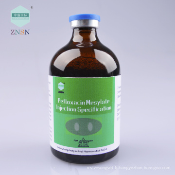 ZNSN haute qualité prix concurrentiel Pefloxacin Mesylate Injection